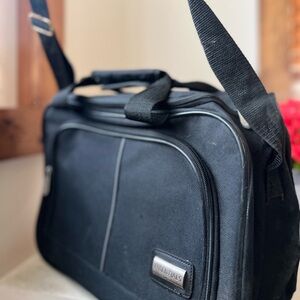 Black Essentials travel laptop bag gym black 
Great shape